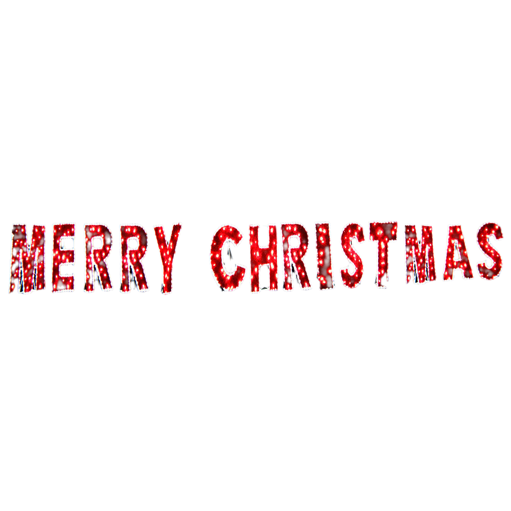 Merry Christmas Commercial Led Light and Garland Display