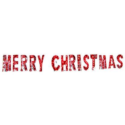 Merry Christmas Commercial Led Light and Garland Display