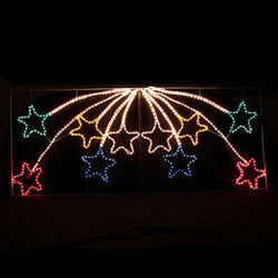Led Animated 10 Stars Motif Rope Light for Christmas 2.2m