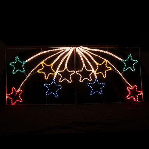  Led Animated 10 Stars Motif Rope Light for Christmas 2.2m