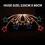 Led Animated 10 Stars Motif Rope Light for Christmas 2.2m