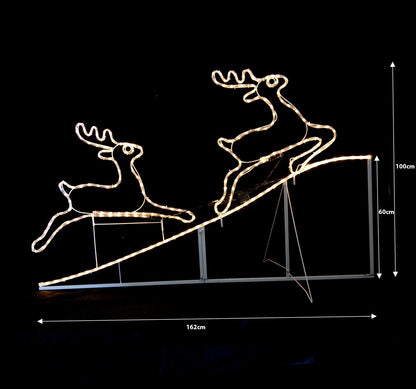 Animated Running up Reindeer Rope Light for Christmas Decoration