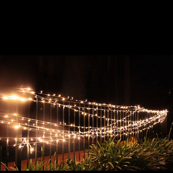 75m 700 LED Christmas Fairy Light Clear String in Warm White