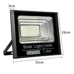 297 Led Solar Flood Light Outdoor with Remote Control 100W Cold White