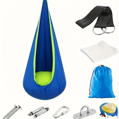 Hanging Hammock Chair Blue