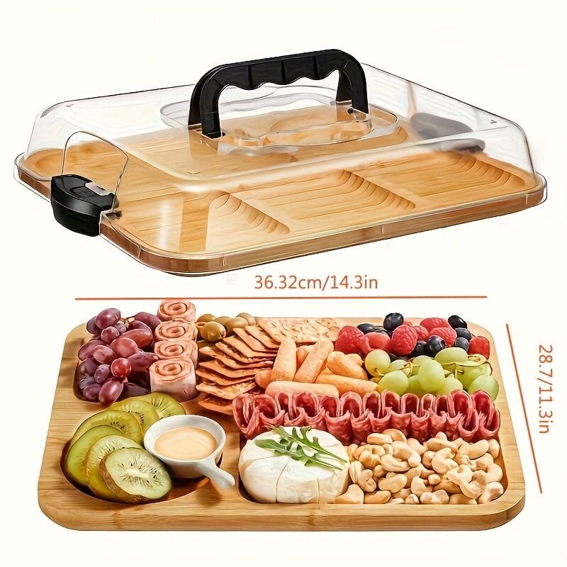 Cheese Tray With Acrylic Lid