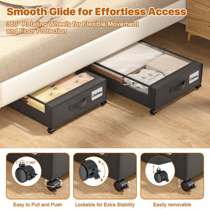 Under Bed Storage Wheels 31.5x17x6.3cm