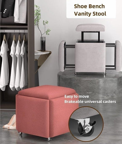 Nesting Ottoman Stool Velvet