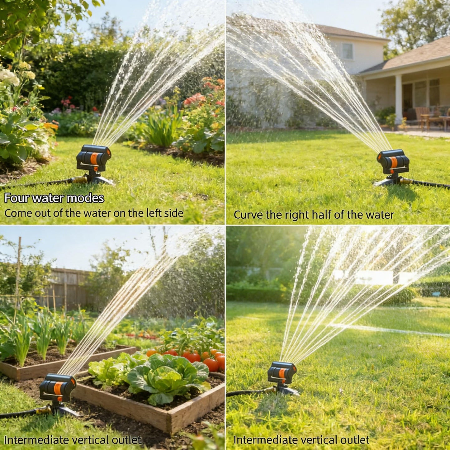 Oscillating Lawn Sprinkler 4 Spray Modes | HomeAndLiving