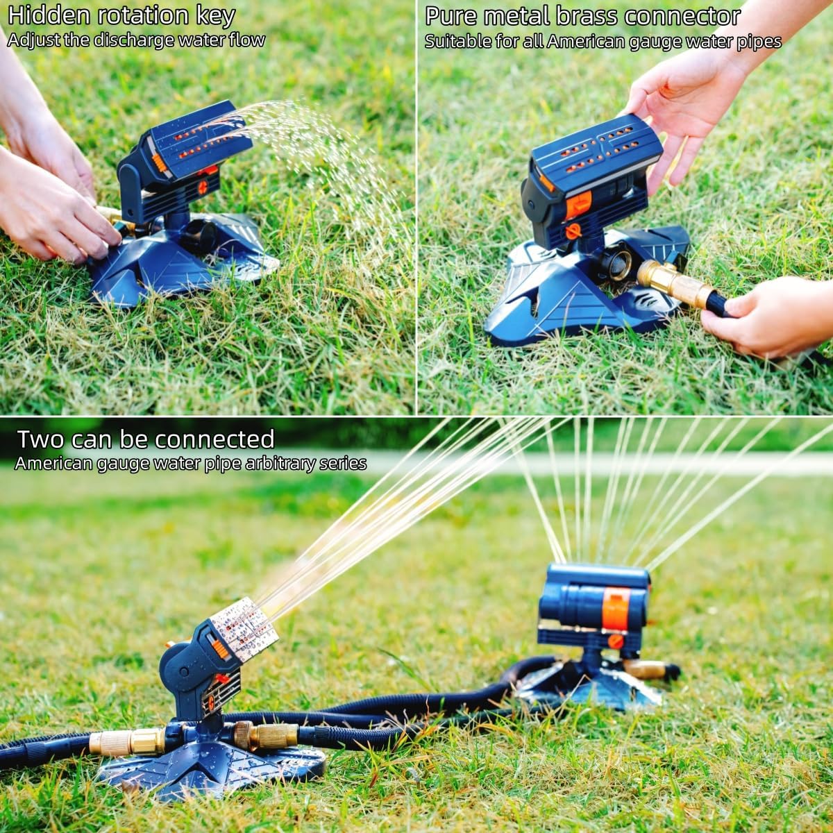 Oscillating Lawn Sprinkler 4 Spray Modes | HomeAndLiving