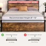 Double Bed Frame Storage Drawers LED Headboard | Home & Living