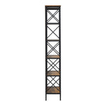 6 Tier Tall Bookshelf Rustic Brown | Home & Living