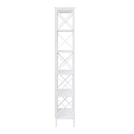 6 Tier Tall Bookshelf White Metal Frame | HomeAndLiving