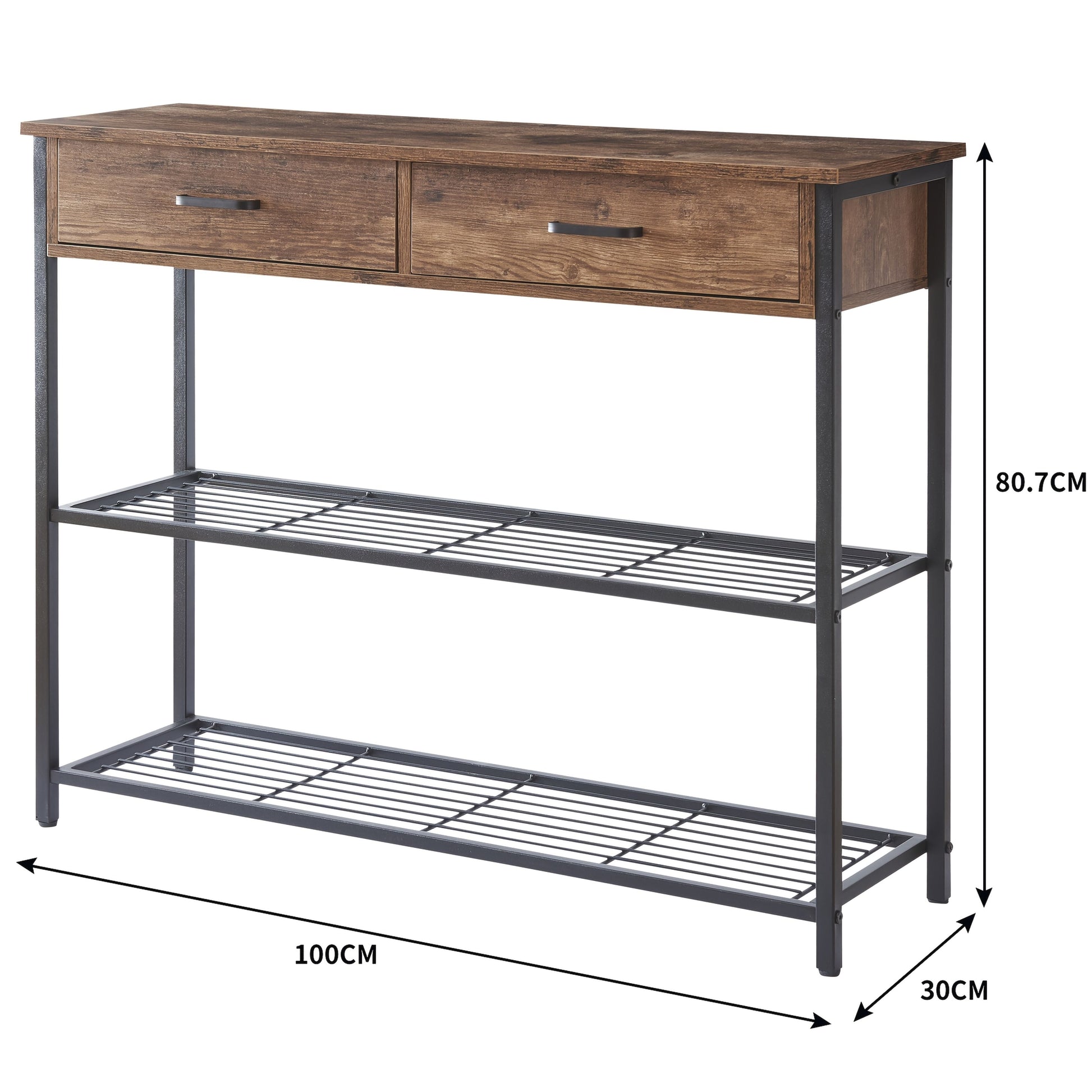 Console Table 2 Drawers Storage Shelves | Home & Living - 2