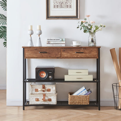 Console Table 2 Drawers Storage Shelves | Home & Living - 3