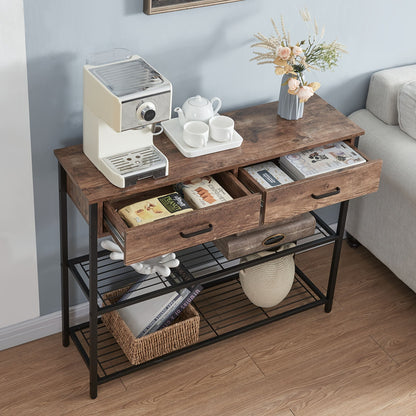 Console Table 2 Drawers Storage Shelves | Home & Living - 6