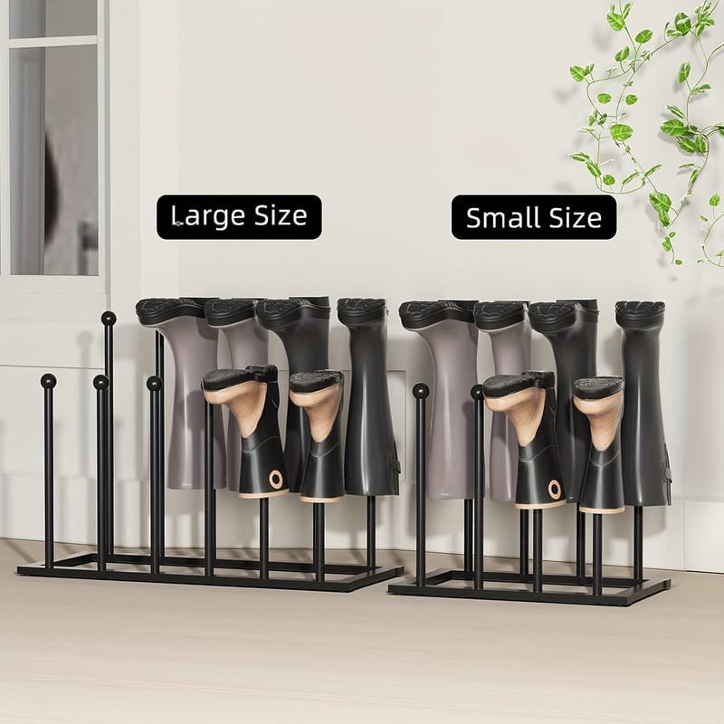 Metal Shoe Rack Organizer Black 40.6x24x43.5cm