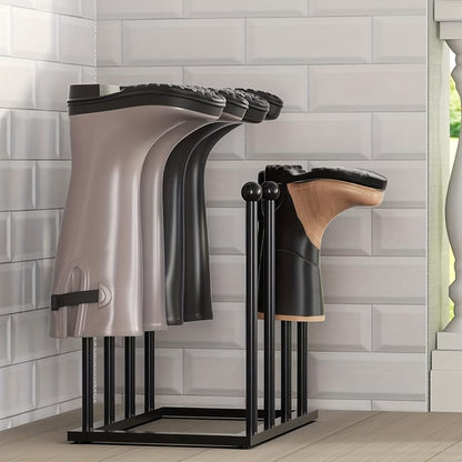 Metal Shoe Rack Organizer Black 40.6x24x43.5cm