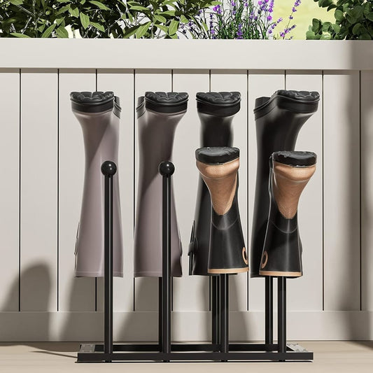 Metal Shoe Rack Organizer Black 40.6x24x43.5cm