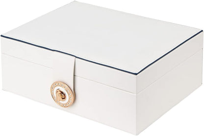 Jewelry Box Organizer White 9.1x6.8x3.5cm