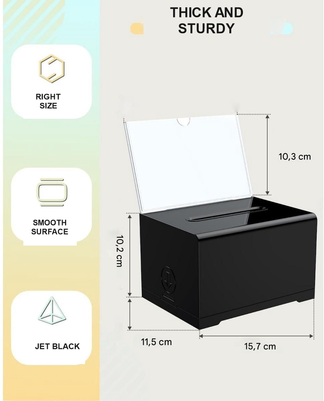 Black cm 15.7x11.5x10.2cm, view 7