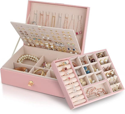 Jewelry Box Large Pink 23.1x17.3x8.9cm