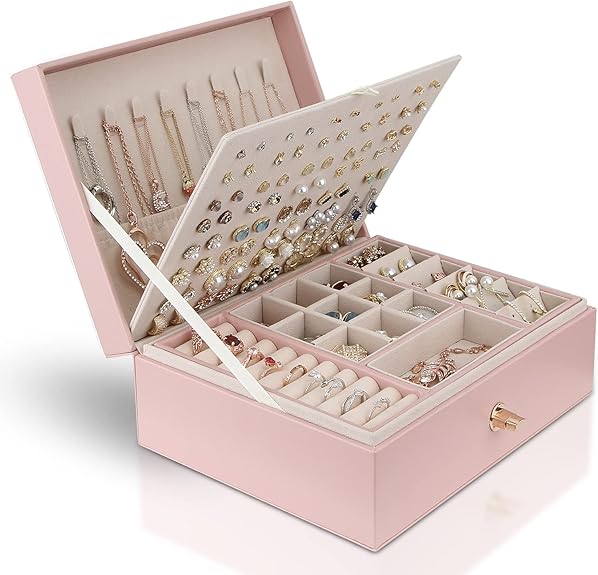 Jewelry Box Large Pink 23.1x17.3x8.9cm
