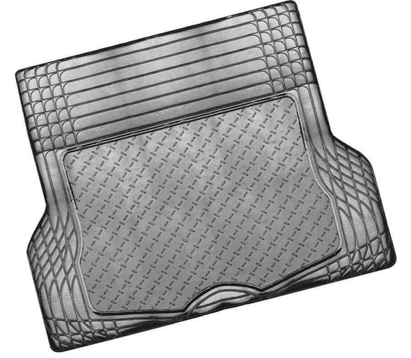  Aluminium Look 1-Piece Boot Mat - Carbon [Rubber/Aluminium Look]