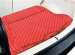 Aluminium Look 1-Piece Boot Mat - Red [Rubber/Aluminium Look]