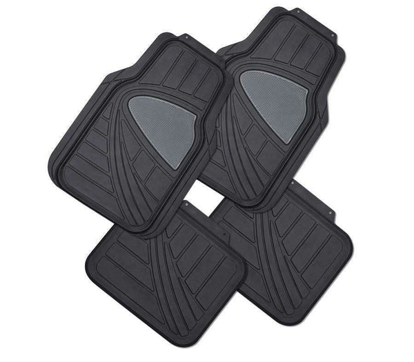  4-Pcs Car Mat - Black [Rubber]