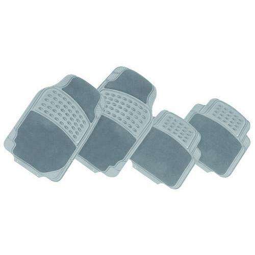  4-Piece Car Mat - Grey [Carpet/Rubber]