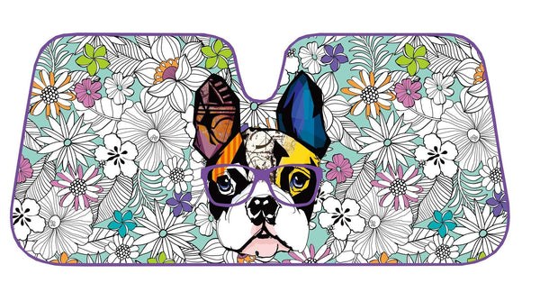  Premium Sun Shade [148Cm X 68Cm] - French Bulldog