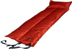 Self-Inflatable Foldable Air Mattress With Pillow - Red
