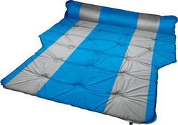 Self-Inflatable Air Mattress With Bolsters And Pillow - Light Blue