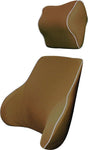 Memory Foam Lumbar & Neck Cushion Mocha
