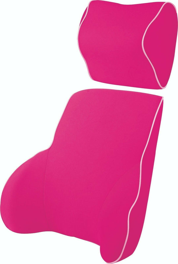  Memory Foam Lumbar & Neck Cushion Pink