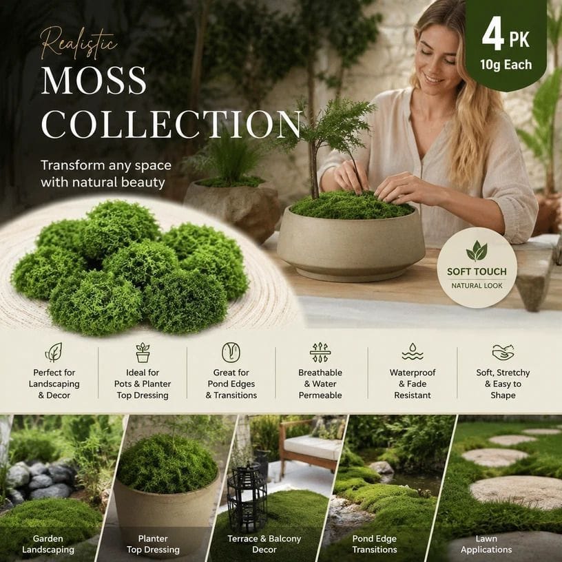 Preserved String Moss Bonsai Filler 4 Bags | HomeAndLiving