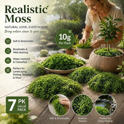 Artificial Thread Moss Terrarium 7 Pack | HomeAndLiving