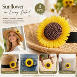 Boho Sunflower Daisy Craft Ornaments Set 4 | HomeAndLiving