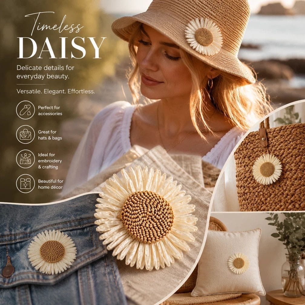 Boho Sunflower Daisy Craft Ornaments Set 4 | HomeAndLiving - 2