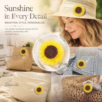 Boho Artificial Sunflower Daisy Ornaments 8pk | HomeAndLiving - 2