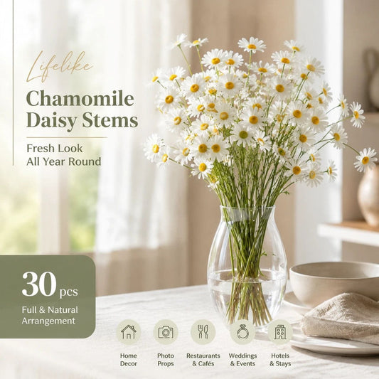 Artificial Chamomile Daisy Stems 30pc | HomeAndLiving