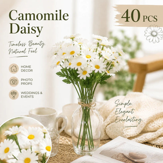Artificial Chamomile Daisy Stems 40pcs | HomeAndLiving