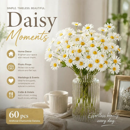 Artificial Chamomile Daisy Stems 60 Pack | HomeAndLiving
