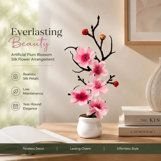 Silk Wintersweet Bonsai Table Decor Pink | HomeAndLiving