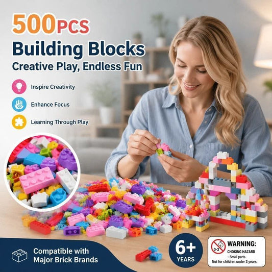 Mini Building Blocks 500pcs Girls Colours | HomeAndLiving