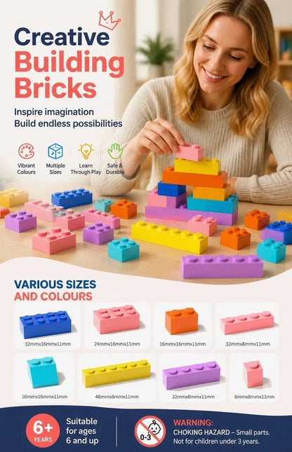 Mini Building Blocks 500pcs Girls Colours | HomeAndLiving - 2