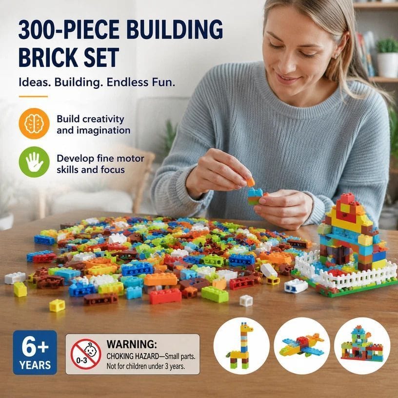 Mini Building Blocks 300pc Kids Puzzle Set | HomeAndLiving