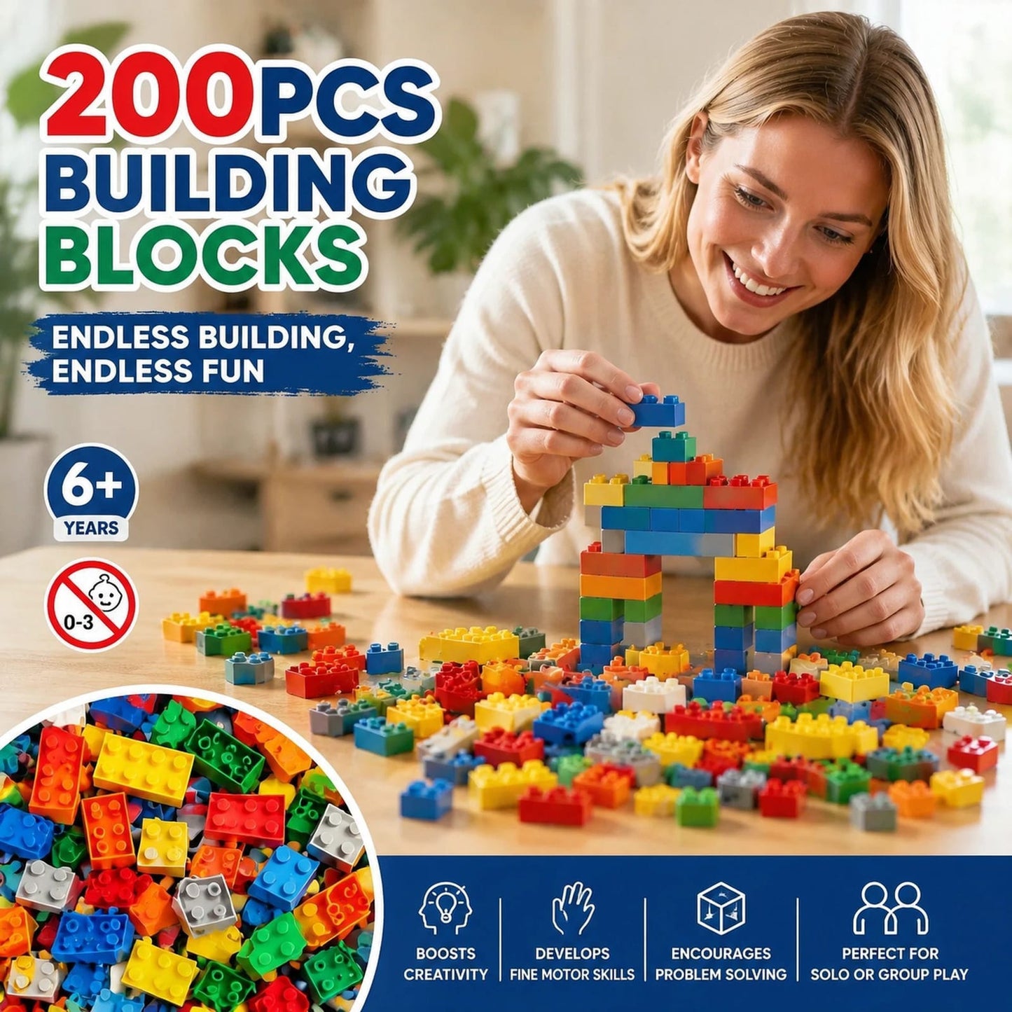 Mini Building Blocks 200pc DIY Puzzle Toy | HomeAndLiving