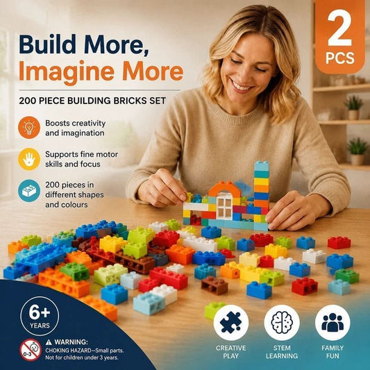 Mini Building Blocks 200pc DIY Puzzle 2 Pack | HomeAndLiving